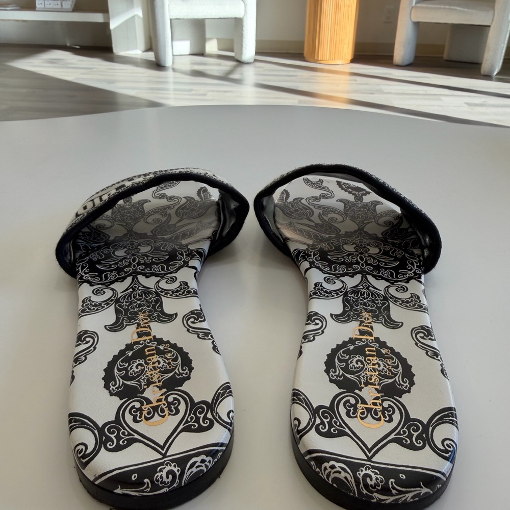 Dior Monochrome Patterned Slides - image 5